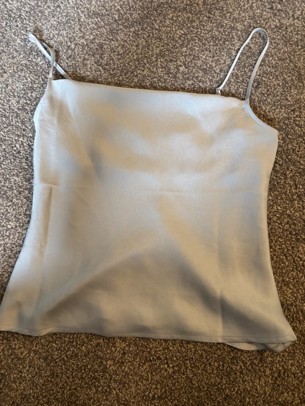 Express Pale Blue Satin Spaghetti Strap Cami